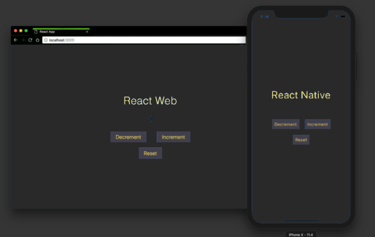 React native for web and mobile.